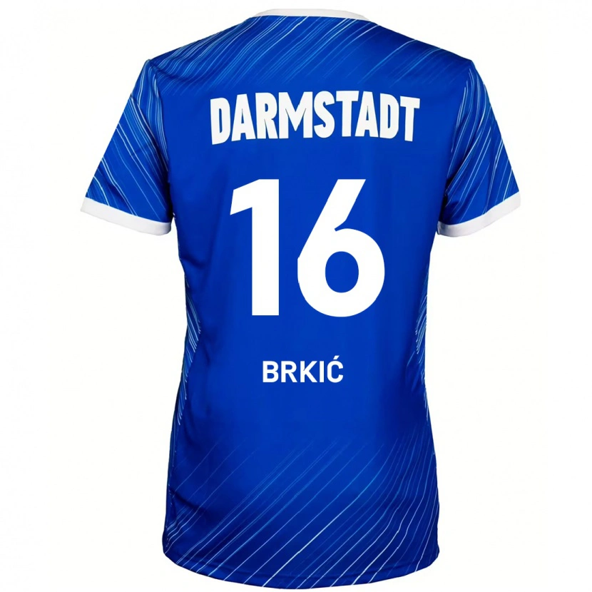 Danxen Mujer Camiseta Amar Brkić #16 Azul Blanco 1ª Equipación 2024/25 La Camisa