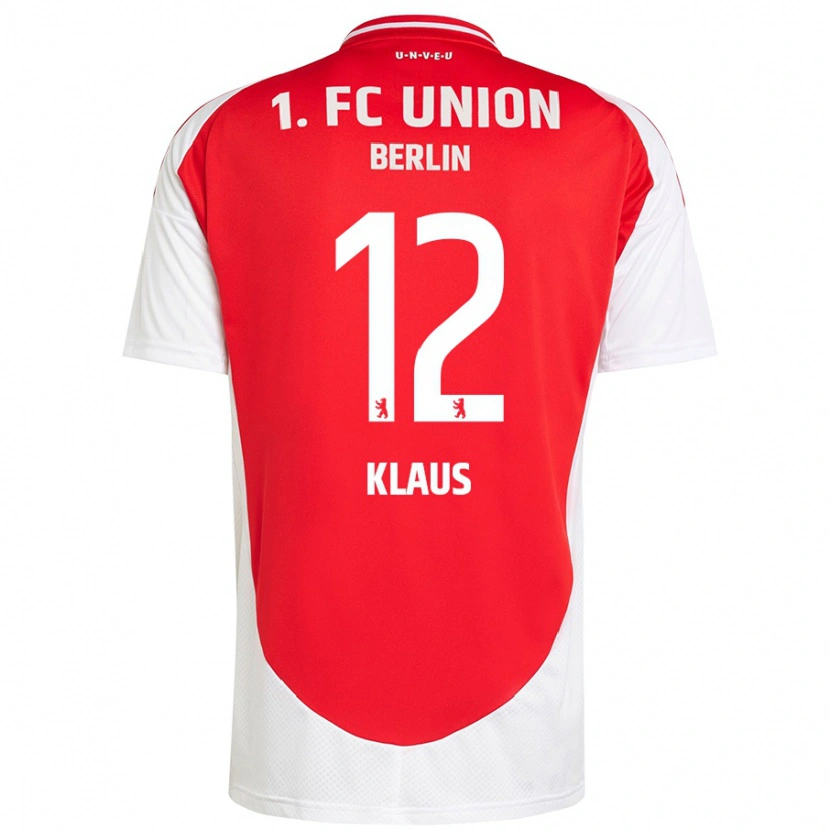 Danxen Mujer Camiseta Carl Klaus #12 Rojo Blanco 1ª Equipación 2024/25 La Camisa