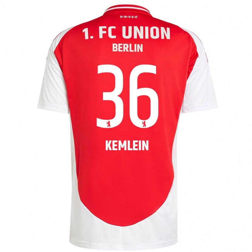 Danxen Mujer Camiseta Aljoscha Kemlein #36 Rojo Blanco 1ª Equipación 2024/25 La Camisa