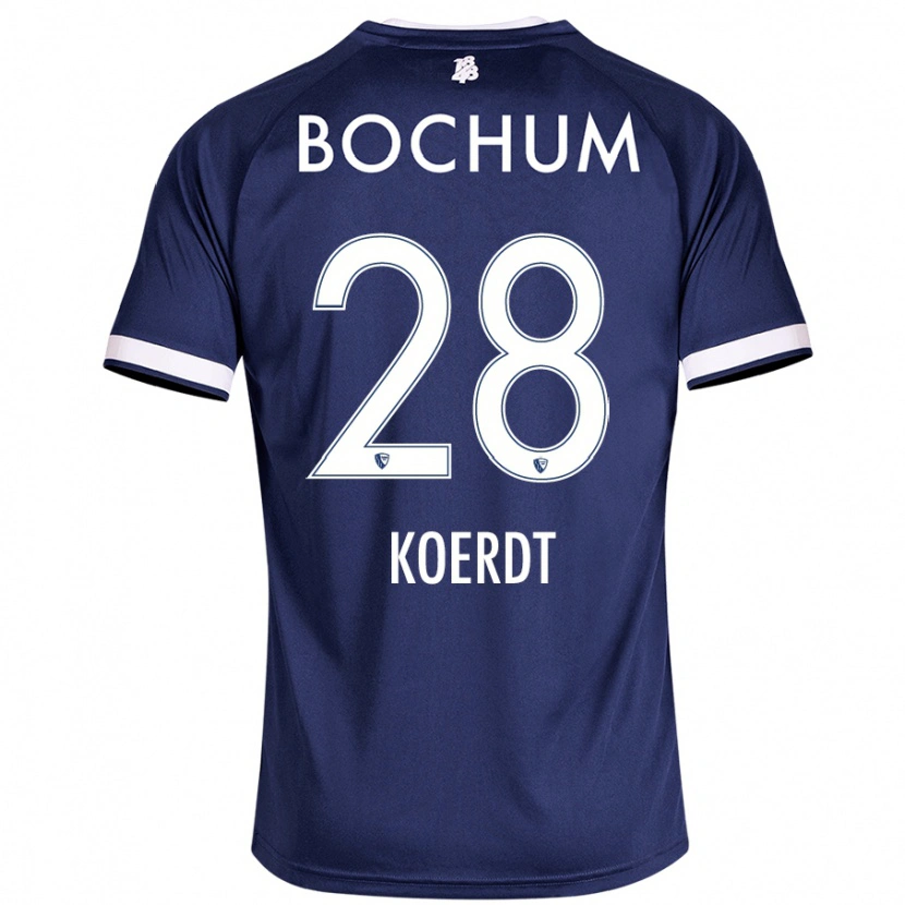 Danxen Mujer Camiseta Lennart Koerdt #28 Azul Oscuro 1ª Equipación 2024/25 La Camisa