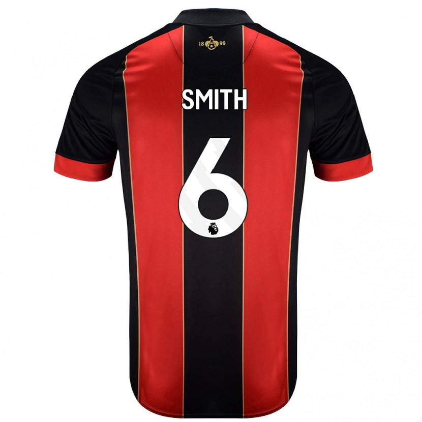 Danxen Mujer Camiseta Maisy Smith #6 Rojo Negro 1ª Equipación 2024/25 La Camisa