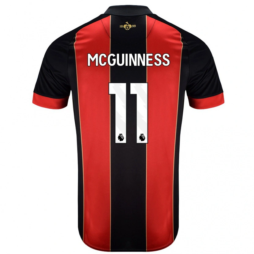 Danxen Mujer Camiseta Gemma Mcguinness #11 Rojo Negro 1ª Equipación 2024/25 La Camisa