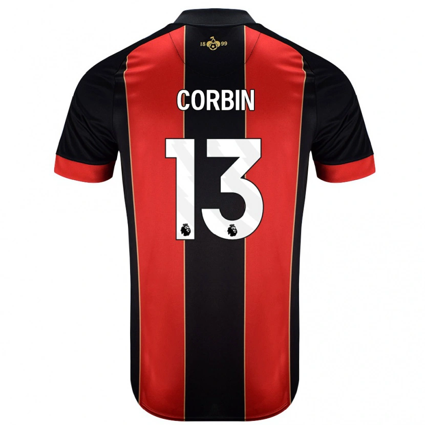 Danxen Mujer Camiseta Helen Corbin #13 Rojo Negro 1ª Equipación 2024/25 La Camisa