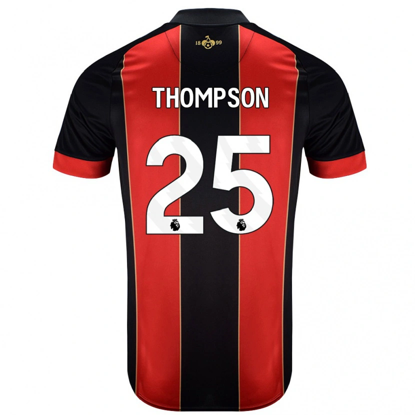 Danxen Mujer Camiseta Kenni Thompson #25 Rojo Negro 1ª Equipación 2024/25 La Camisa