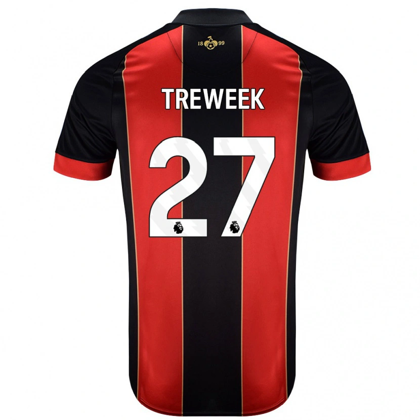 Danxen Mujer Camiseta Amber Treweek #27 Rojo Negro 1ª Equipación 2024/25 La Camisa