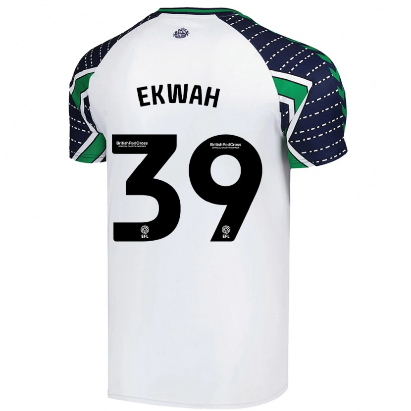 Danxen Mujer Camiseta Pierre Ekwah #39 Blanco 2ª Equipación 2024/25 La Camisa