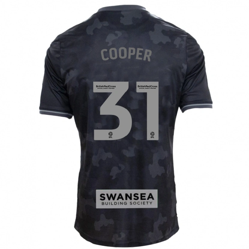 Danxen Mujer Camiseta Oliver Cooper #31 Negro 2ª Equipación 2024/25 La Camisa