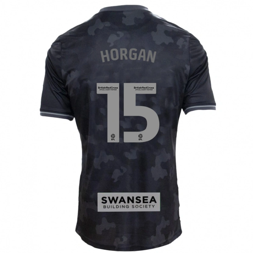 Danxen Mujer Camiseta Gwenan Horgan #15 Negro 2ª Equipación 2024/25 La Camisa