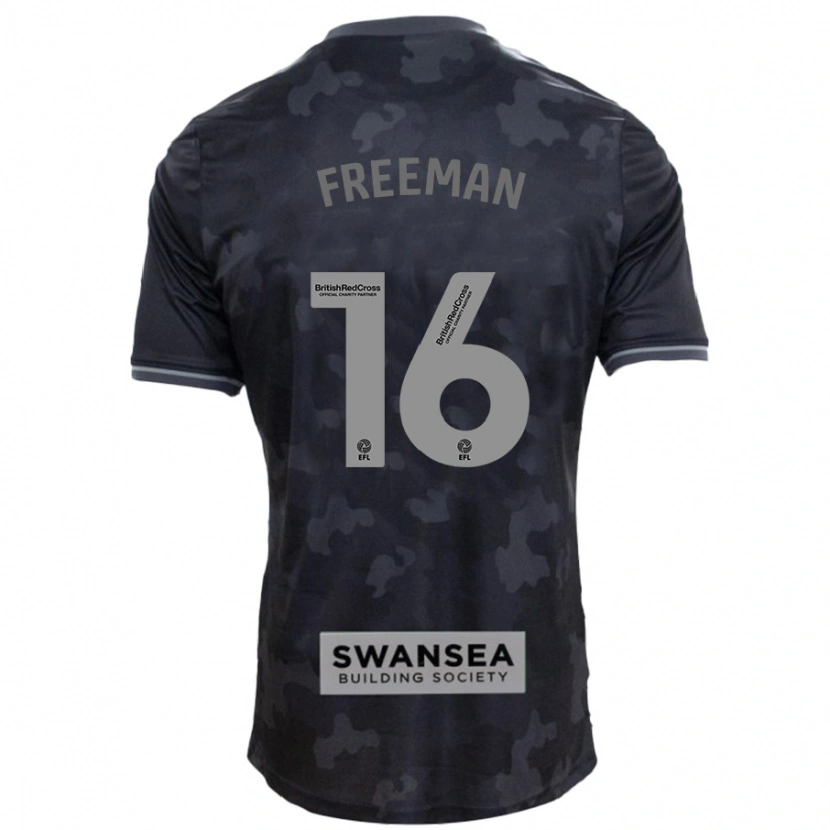 Danxen Mujer Camiseta Emily Freeman #16 Negro 2ª Equipación 2024/25 La Camisa