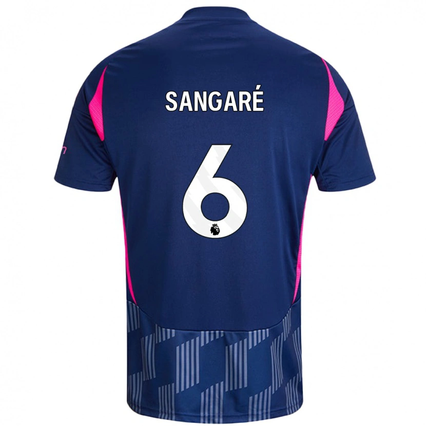Danxen Mujer Camiseta Ibrahim Sangaré #6 Azul Real Rosa 2ª Equipación 2024/25 La Camisa