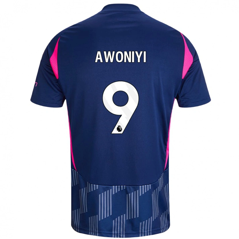 Danxen Mujer Camiseta Taiwo Awoniyi #9 Azul Real Rosa 2ª Equipación 2024/25 La Camisa