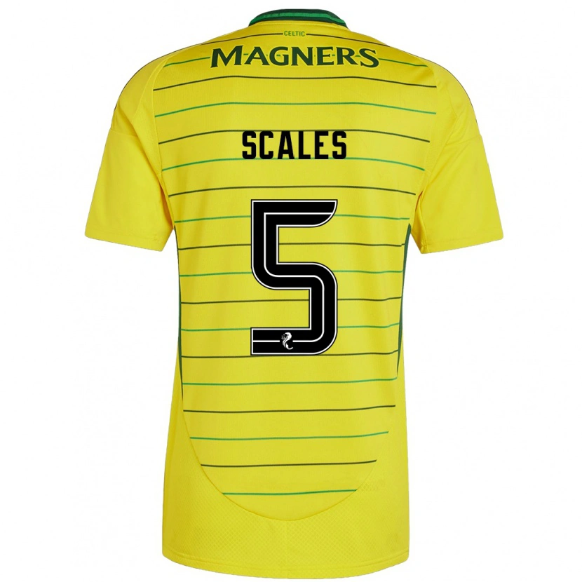 Danxen Mujer Camiseta Liam Scales #5 Amarillo 2ª Equipación 2024/25 La Camisa