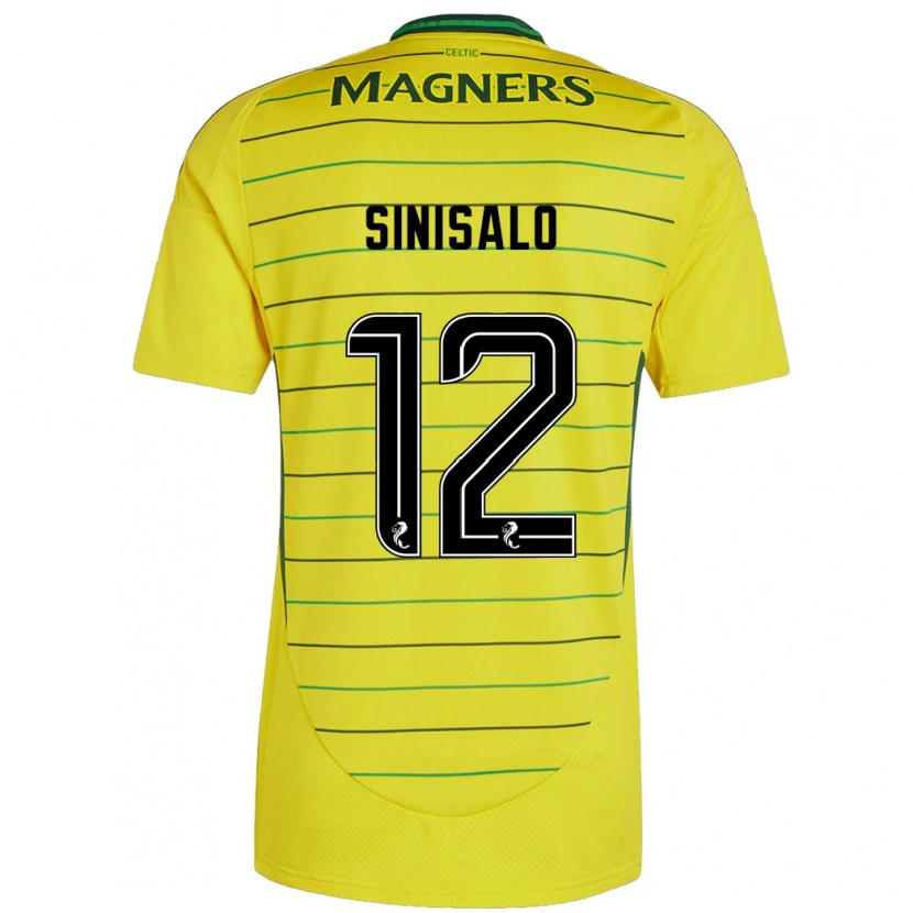 Danxen Mujer Camiseta Viljami Sinisalo #12 Amarillo 2ª Equipación 2024/25 La Camisa