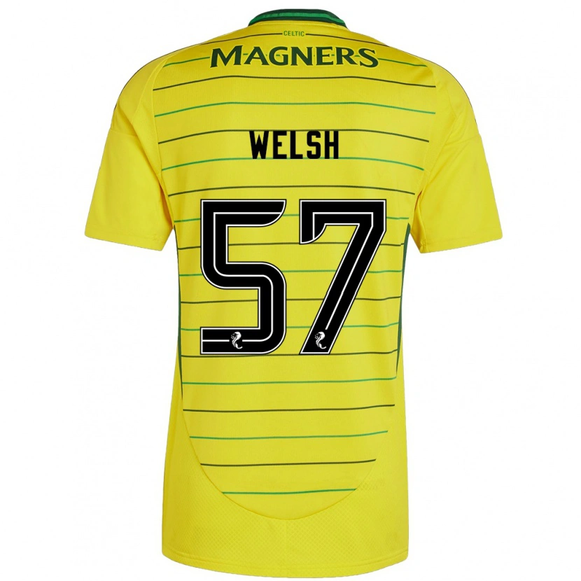 Danxen Mujer Camiseta Stephen Welsh #57 Amarillo 2ª Equipación 2024/25 La Camisa
