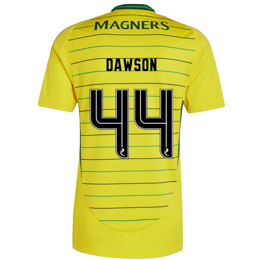 Danxen Mujer Camiseta Joey Dawson #44 Amarillo 2ª Equipación 2024/25 La Camisa