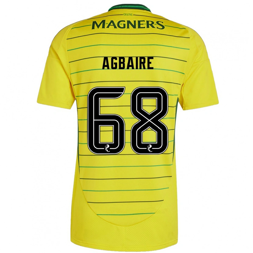 Danxen Mujer Camiseta Lenny Agbaire #68 Amarillo 2ª Equipación 2024/25 La Camisa