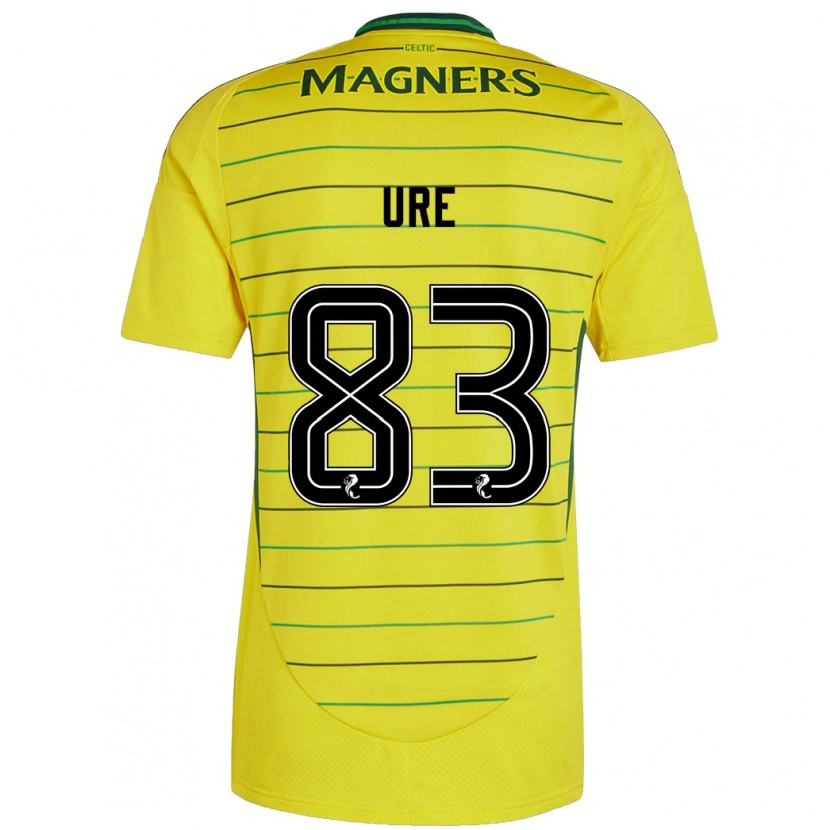 Danxen Mujer Camiseta Kyle Ure #83 Amarillo 2ª Equipación 2024/25 La Camisa