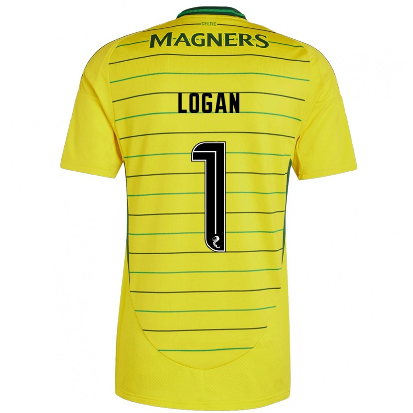 Danxen Mujer Camiseta Chloe Logan #1 Amarillo 2ª Equipación 2024/25 La Camisa