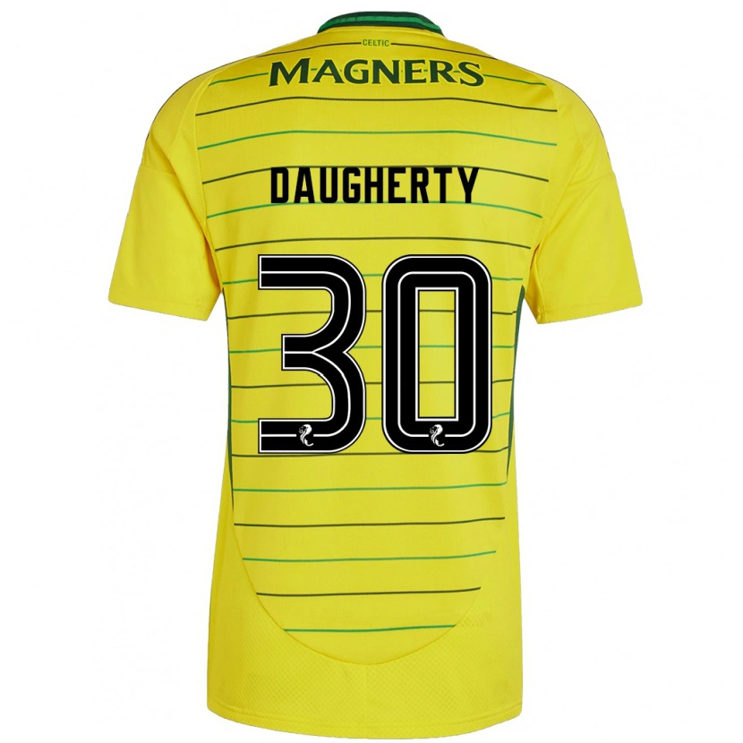 Danxen Mujer Camiseta Kelsey Daugherty #30 Amarillo 2ª Equipación 2024/25 La Camisa