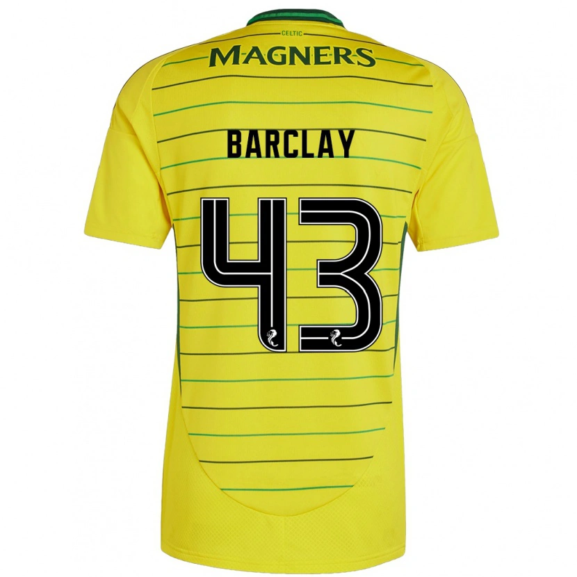 Danxen Mujer Camiseta Lucy Barclay #43 Amarillo 2ª Equipación 2024/25 La Camisa