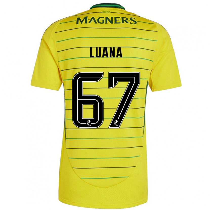 Danxen Mujer Camiseta Luana Muñoz #67 Amarillo 2ª Equipación 2024/25 La Camisa