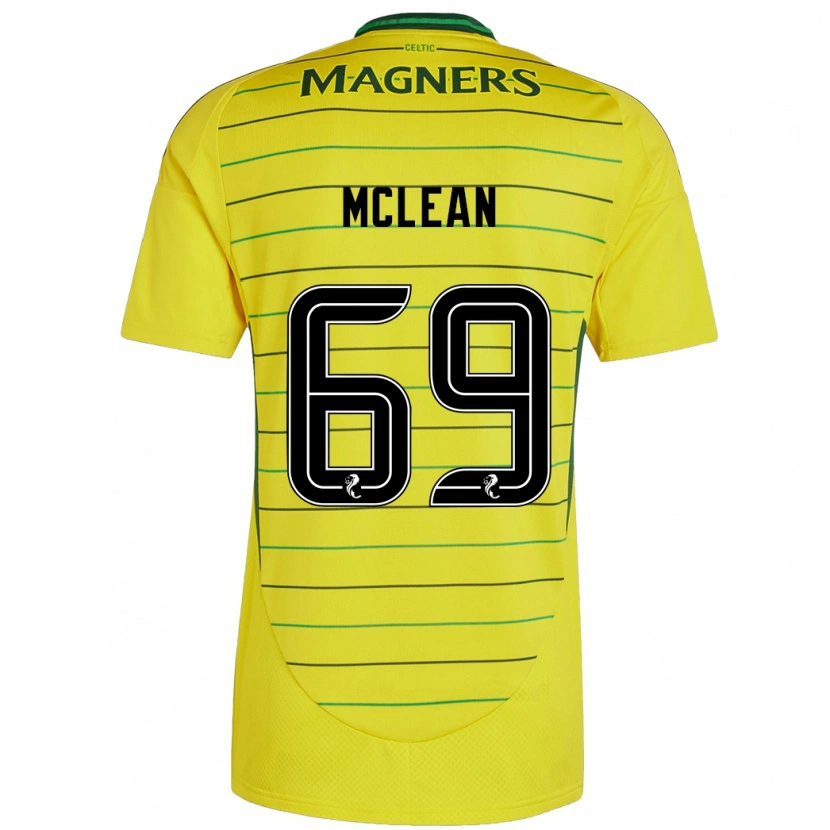 Danxen Mujer Camiseta Kai Mclean #69 Amarillo 2ª Equipación 2024/25 La Camisa