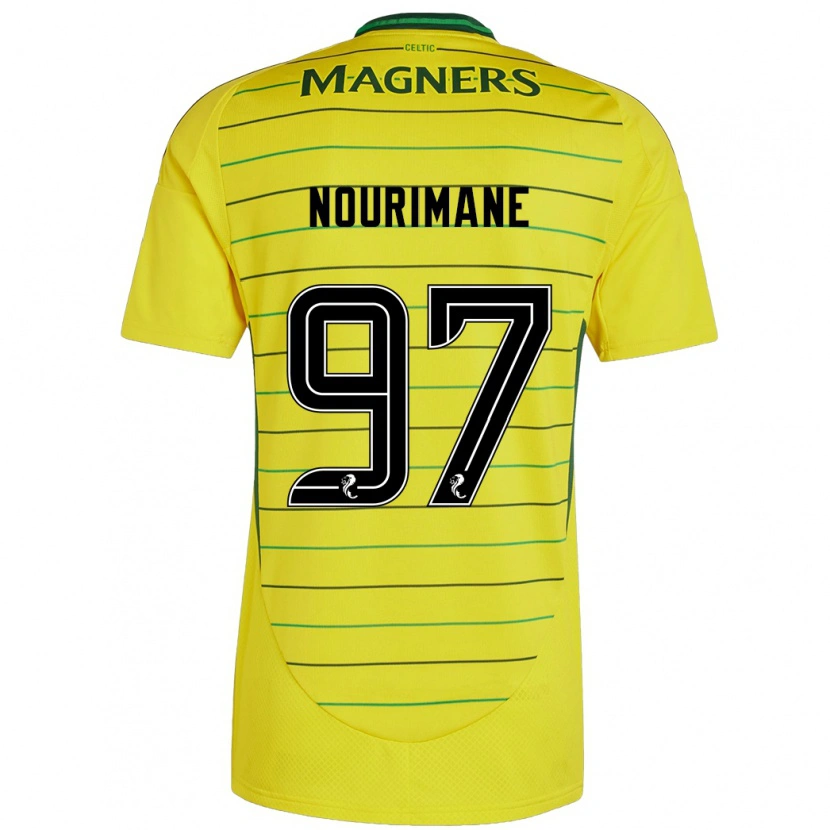 Danxen Mujer Camiseta Addi Nourimane #97 Amarillo 2ª Equipación 2024/25 La Camisa