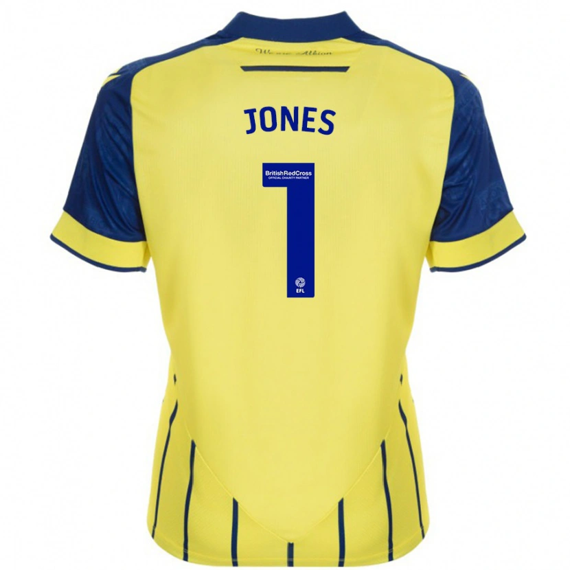 Danxen Mujer Camiseta Lucy Jones #1 Amarillo Azul 2ª Equipación 2024/25 La Camisa