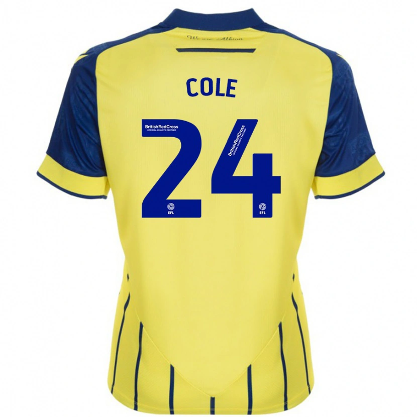 Danxen Mujer Camiseta Delphi Cole #24 Amarillo Azul 2ª Equipación 2024/25 La Camisa