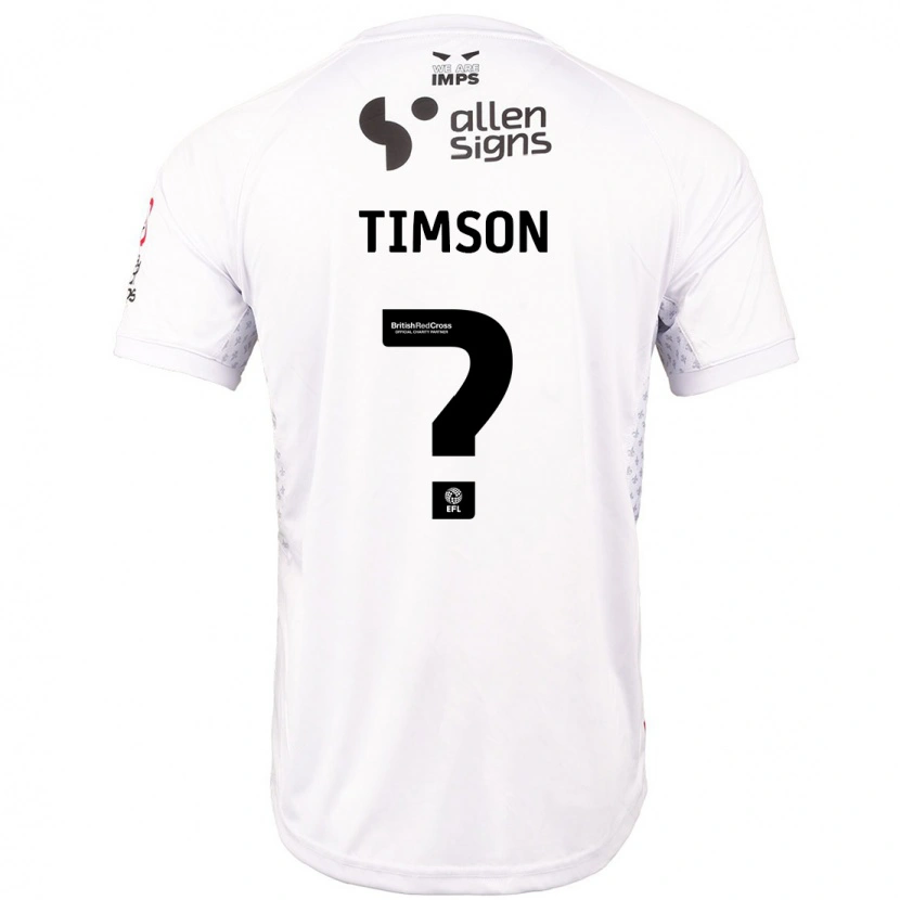 Danxen Mujer Camiseta Lana Timson #0 Rojo Blanco 2ª Equipación 2024/25 La Camisa