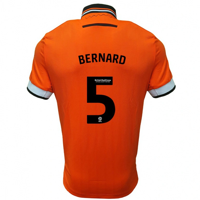 Danxen Mujer Camiseta Di'shon Bernard #5 Naranja Blanco 2ª Equipación 2024/25 La Camisa