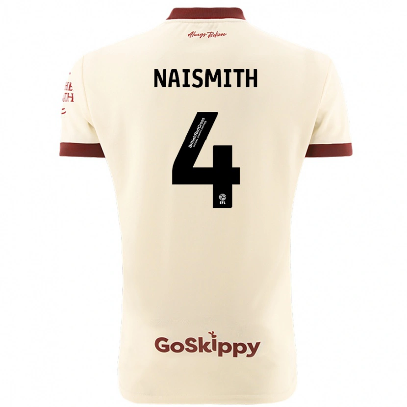 Danxen Mujer Camiseta Kal Naismith #4 Crema Blanco 2ª Equipación 2024/25 La Camisa