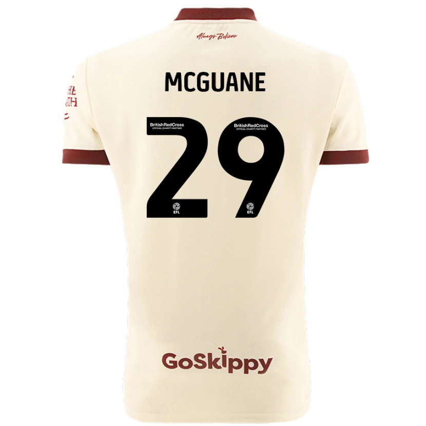 Danxen Mujer Camiseta Marcus Mcguane #29 Crema Blanco 2ª Equipación 2024/25 La Camisa