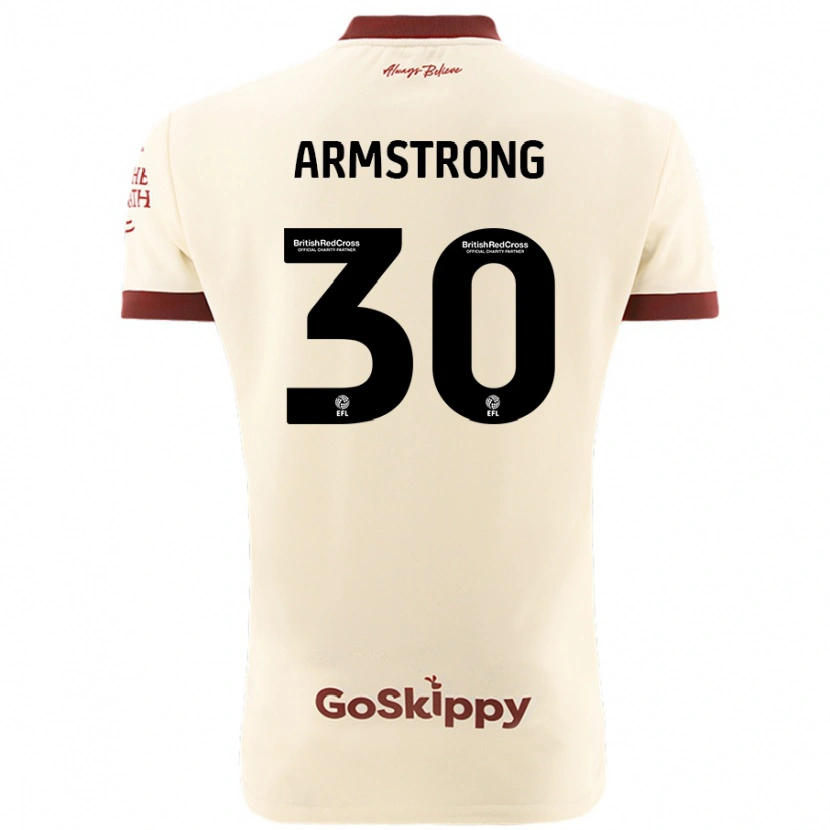 Danxen Mujer Camiseta Sinclair Armstrong #30 Crema Blanco 2ª Equipación 2024/25 La Camisa