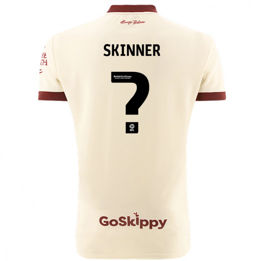 Danxen Mujer Camiseta Luke Skinner #0 Crema Blanco 2ª Equipación 2024/25 La Camisa