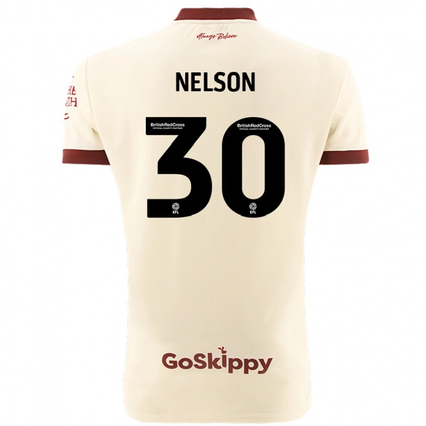 Danxen Mujer Camiseta Raekwon Nelson #30 Crema Blanco 2ª Equipación 2024/25 La Camisa