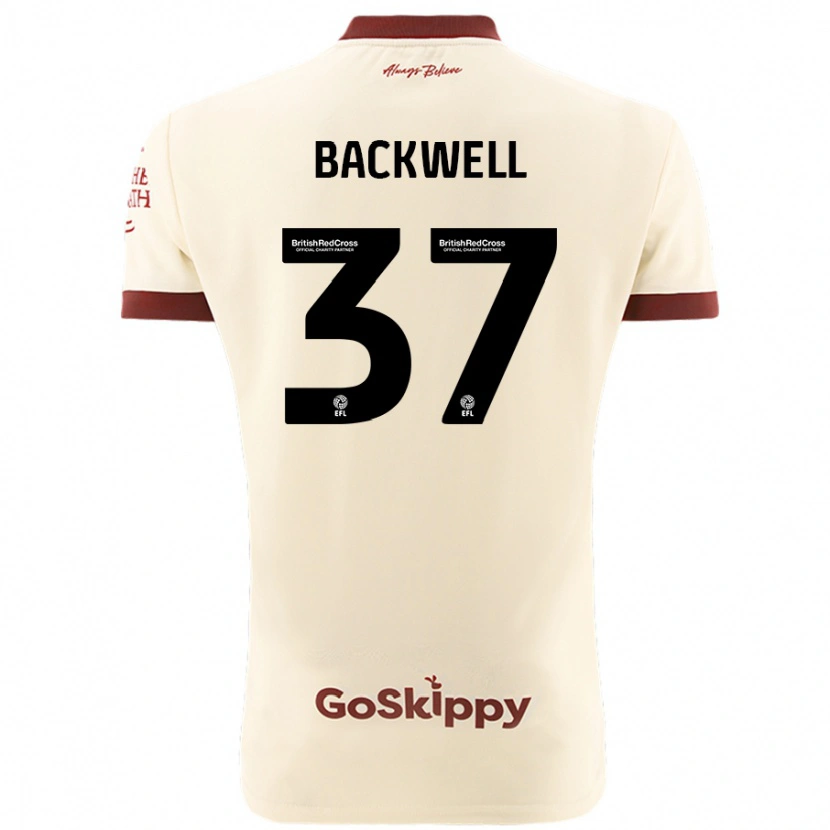 Danxen Mujer Camiseta Tommy Backwell #37 Crema Blanco 2ª Equipación 2024/25 La Camisa