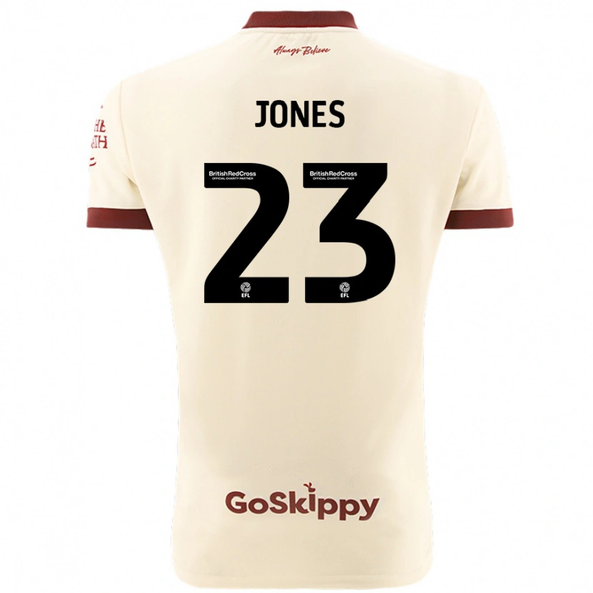 Danxen Mujer Camiseta Carrie Jones #23 Crema Blanco 2ª Equipación 2024/25 La Camisa