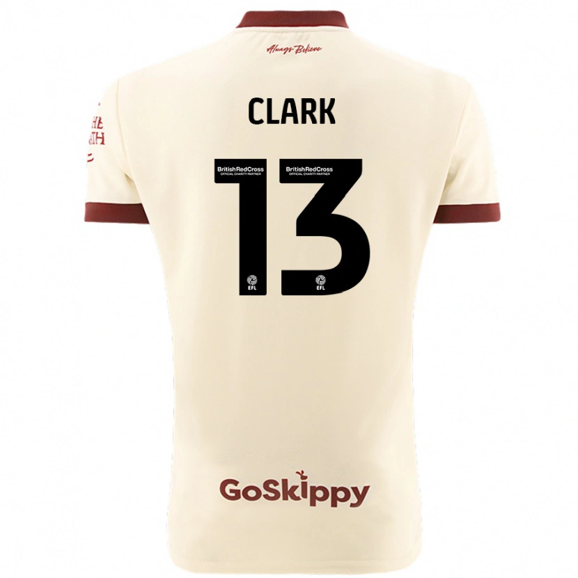 Danxen Mujer Camiseta Olivia Clark #13 Crema Blanco 2ª Equipación 2024/25 La Camisa