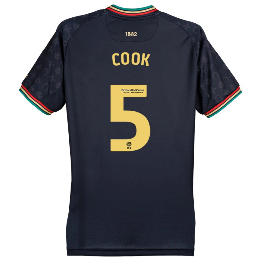 Danxen Mujer Camiseta Steve Cook #5 Azul Marino Oscuro 2ª Equipación 2024/25 La Camisa