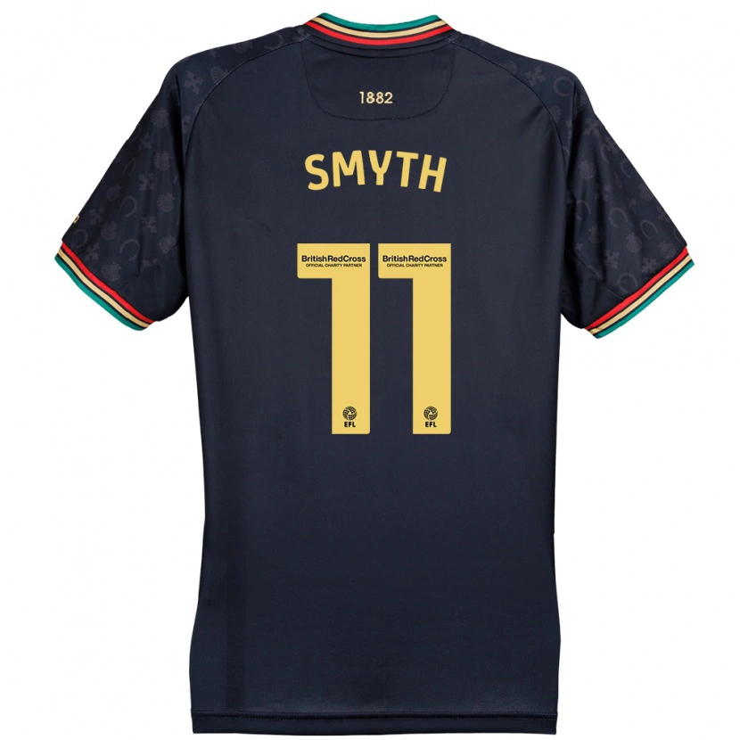Danxen Mujer Camiseta Paul Smyth #11 Azul Marino Oscuro 2ª Equipación 2024/25 La Camisa