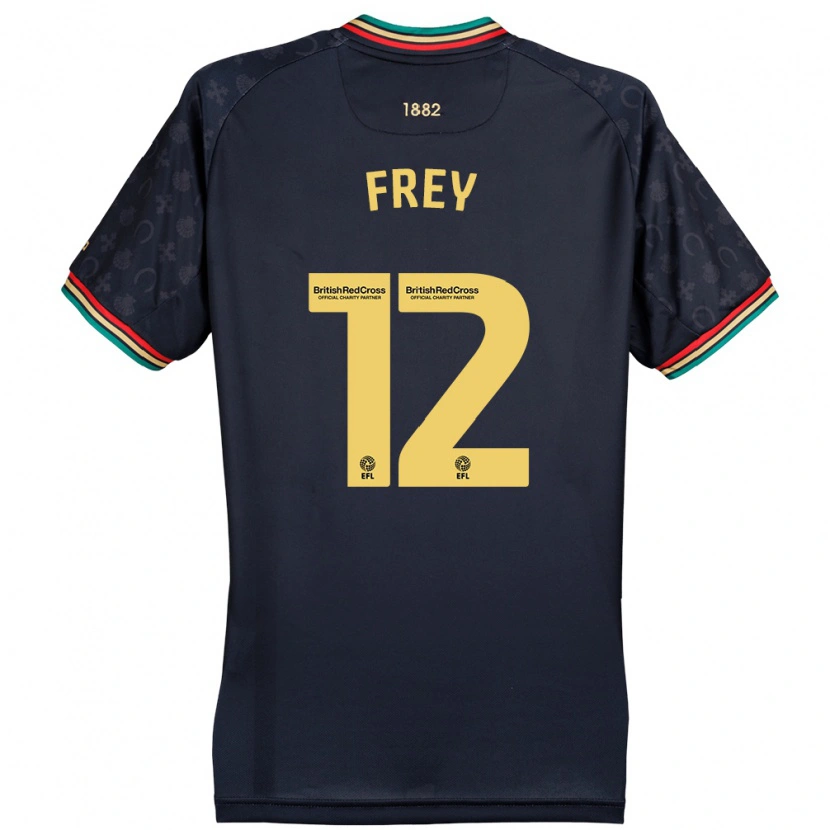 Danxen Mujer Camiseta Michael Frey #12 Azul Marino Oscuro 2ª Equipación 2024/25 La Camisa