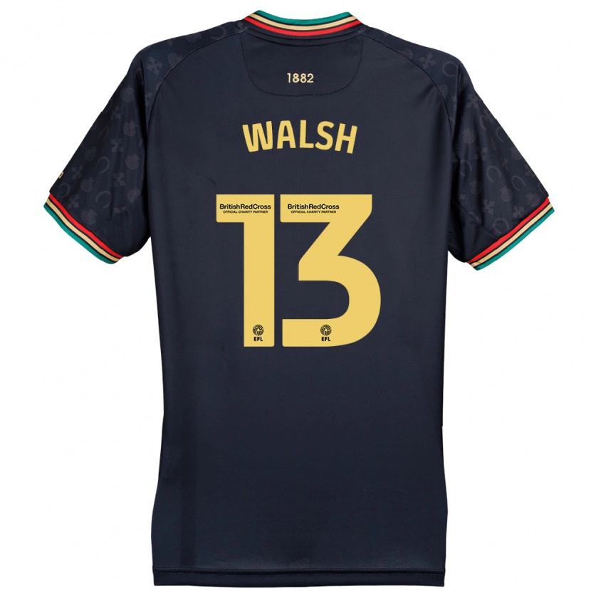 Danxen Mujer Camiseta Joe Walsh #13 Azul Marino Oscuro 2ª Equipación 2024/25 La Camisa