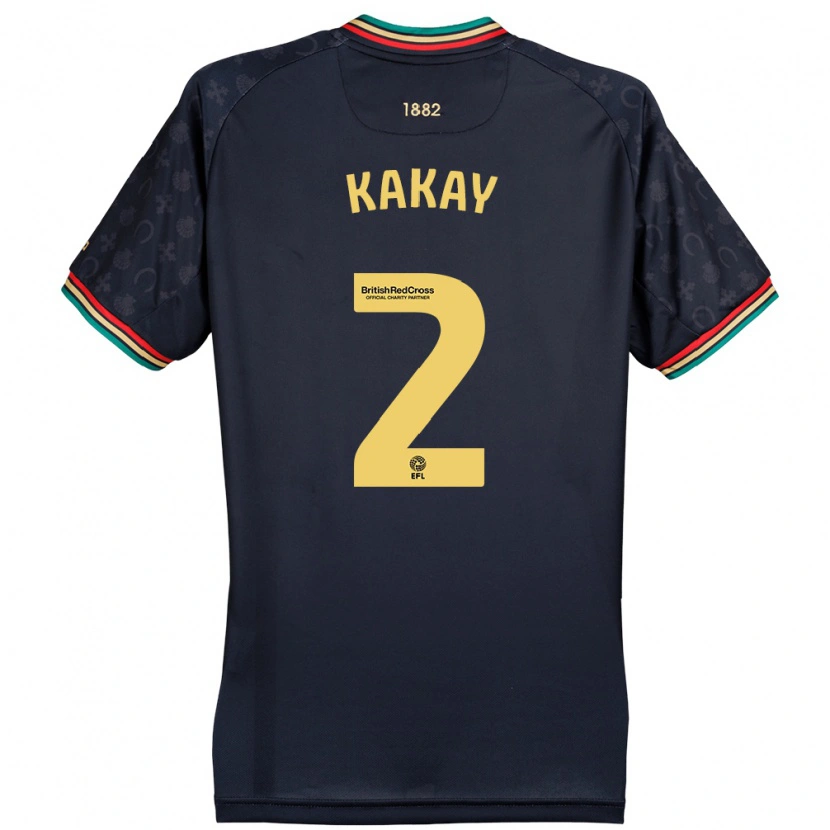 Danxen Mujer Camiseta Osman Kakay #2 Azul Marino Oscuro 2ª Equipación 2024/25 La Camisa