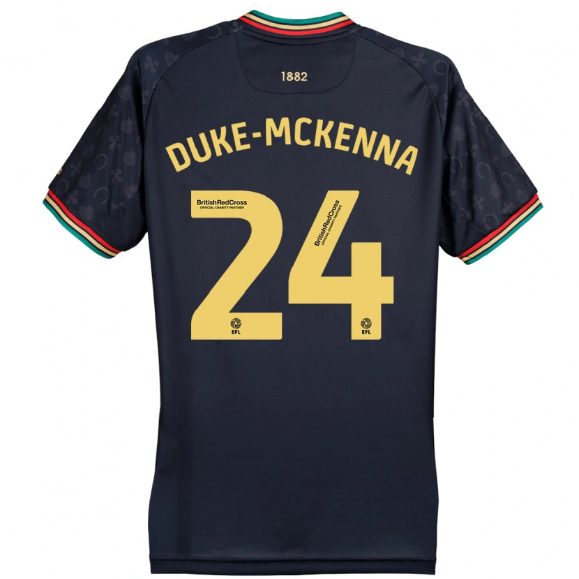 Danxen Mujer Camiseta Stephen Duke-Mckenna #24 Azul Marino Oscuro 2ª Equipación 2024/25 La Camisa