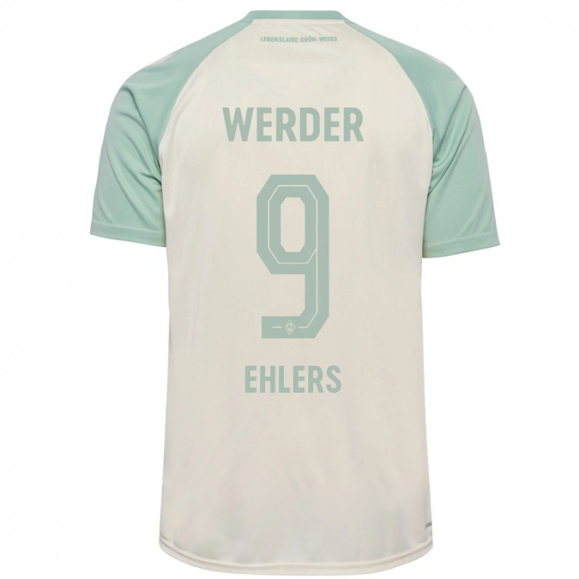 Danxen Mujer Camiseta Jannic Ehlers #9 Blanquecino Verde Claro 2ª Equipación 2024/25 La Camisa