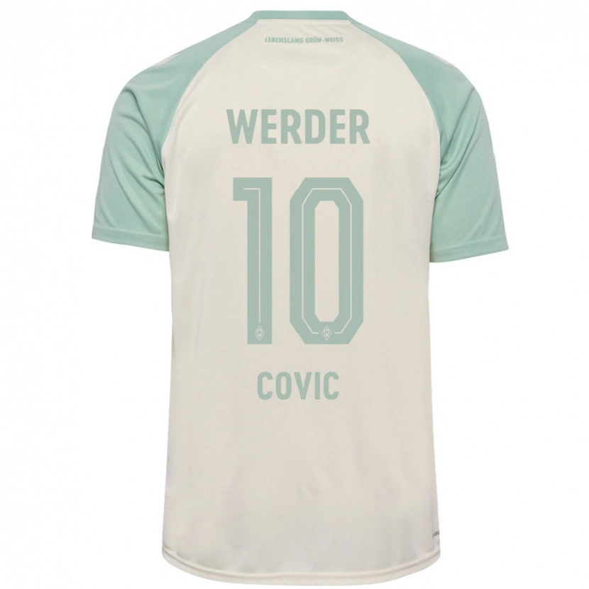 Danxen Mujer Camiseta Patrice Covic #10 Blanquecino Verde Claro 2ª Equipación 2024/25 La Camisa