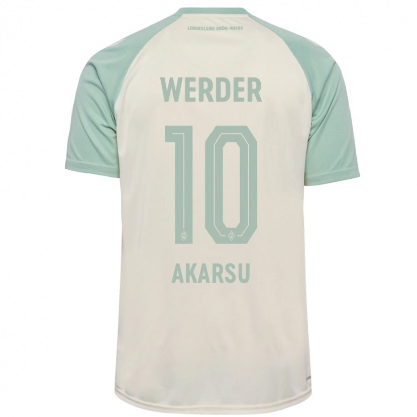 Danxen Mujer Camiseta Mikail Bura Akarsu #10 Blanquecino Verde Claro 2ª Equipación 2024/25 La Camisa
