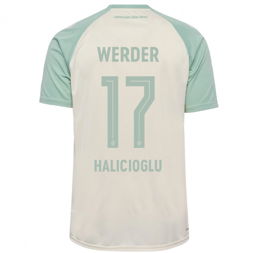 Danxen Mujer Camiseta Arda Halicioglu #17 Blanquecino Verde Claro 2ª Equipación 2024/25 La Camisa