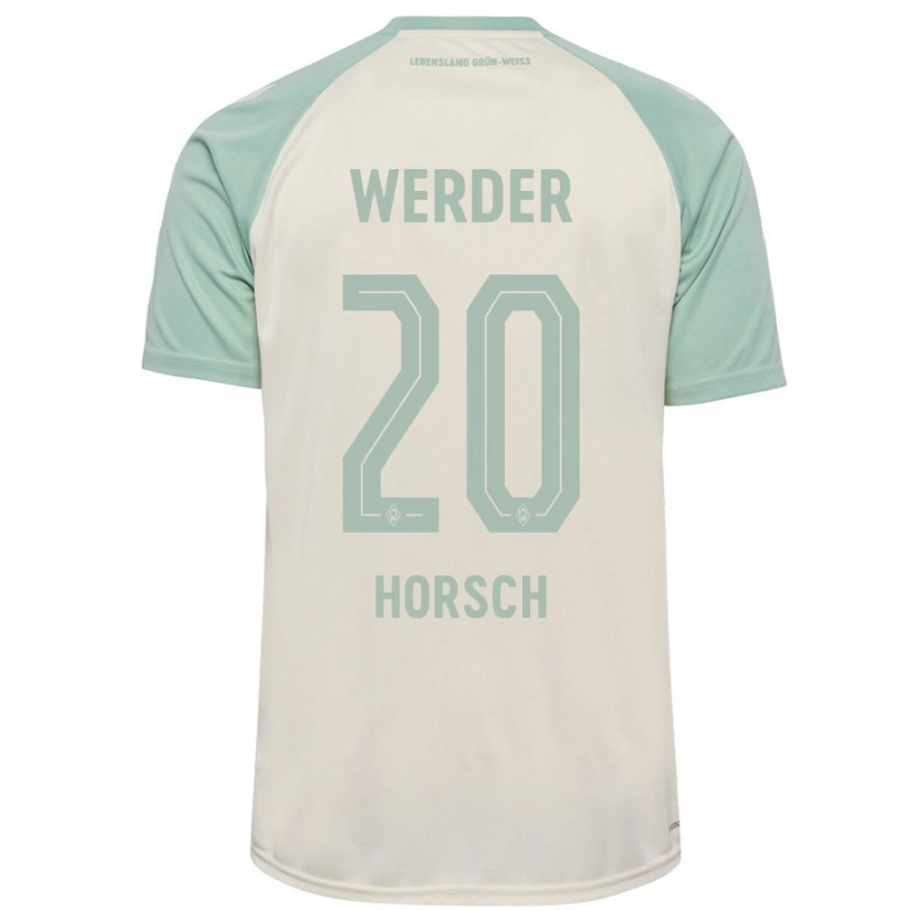 Danxen Mujer Camiseta Jonas Horsch #20 Blanquecino Verde Claro 2ª Equipación 2024/25 La Camisa